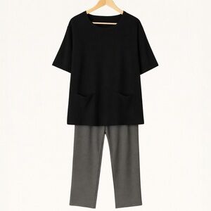 Nottibianche Women’s Black & Gray Lounge Set – Size M